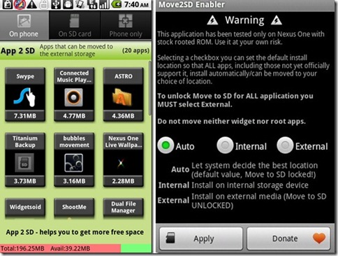 application app2sd application app2sd